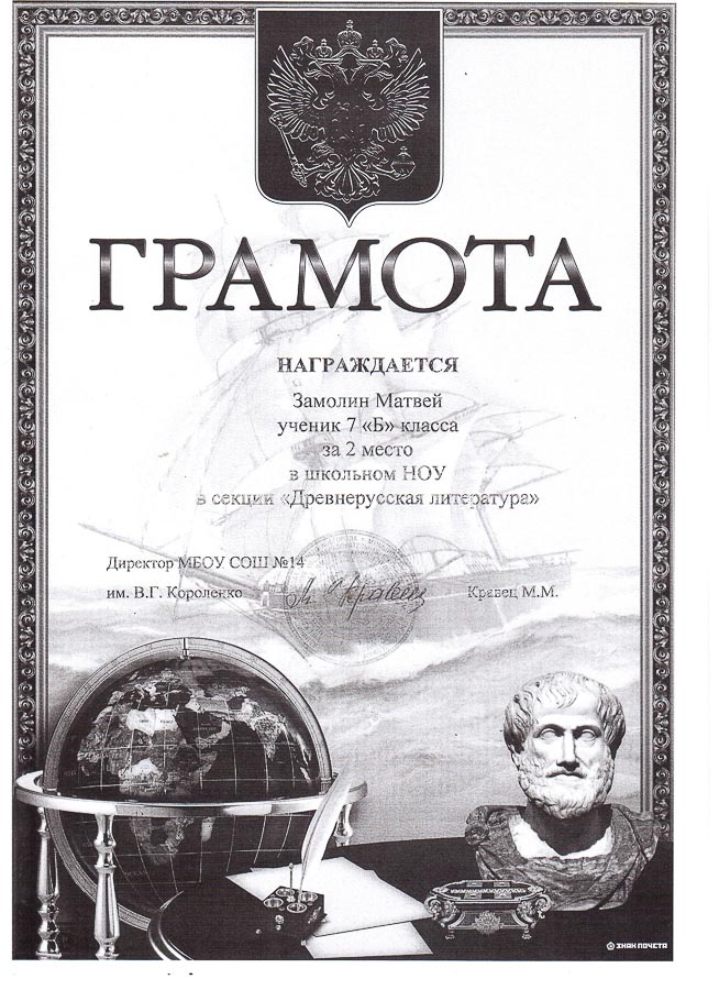 Достижения учеников