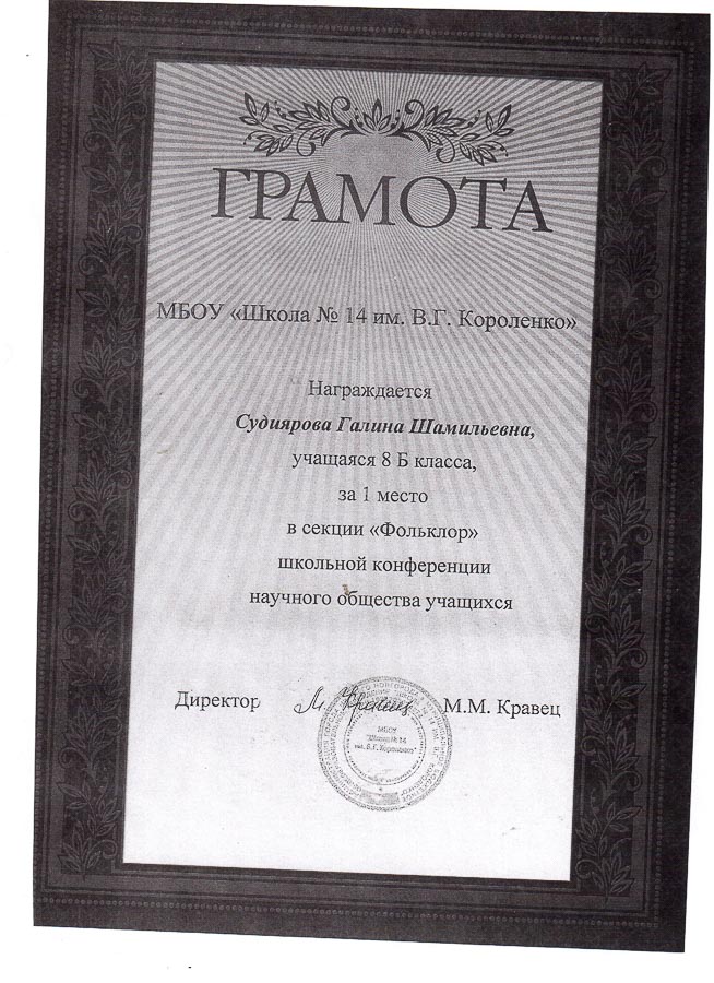 Достижения учеников